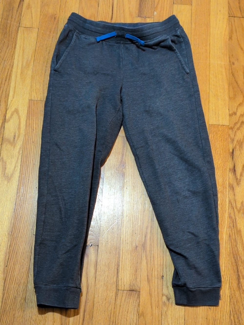 tek gear Youth Charcoal Sweatpants with Blue Stitching L